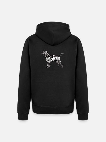 Labrador - Unisex Premium Bio Zip Hoodie - Schwarz