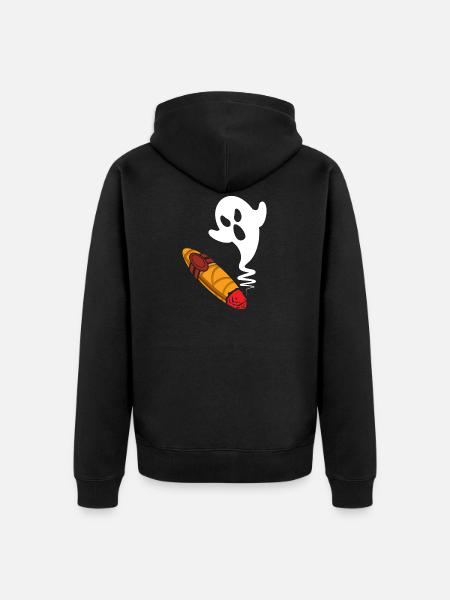 Zigarre Nichtraucher Geschenk Halloween - Unisex Premium Bio Zip Hoodie - Schwarz