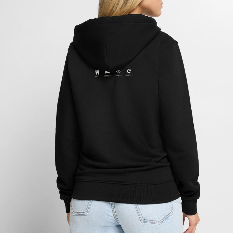 Eat Sleep Code Repeat Programming Nerd Unisex Premium Bio Zip Hoodie