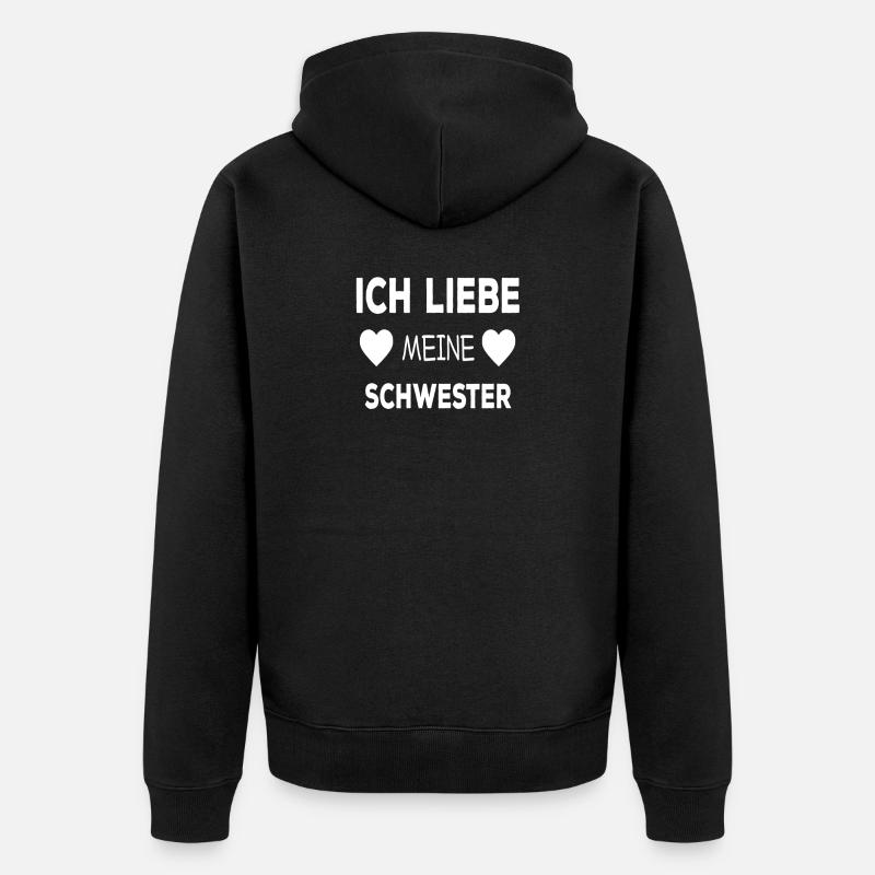 J’aime ma sœur - Veste à capuche bio Premium Unisexe - noir