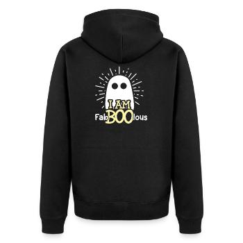 FabBOOlous fantôme drôle de cadeau d'Halloween - Veste à capuche bio Premium Unisexe - noir - Dos - Nico (187cm)