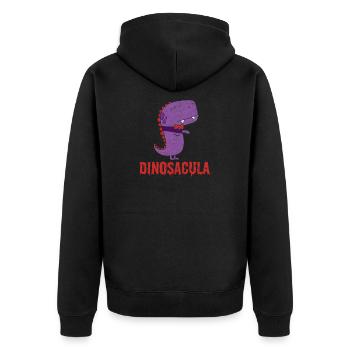 Dinosaures Cool Halloween T Shirt - Veste à capuche bio Premium Unisexe - noir - Dos - Nico (187cm)