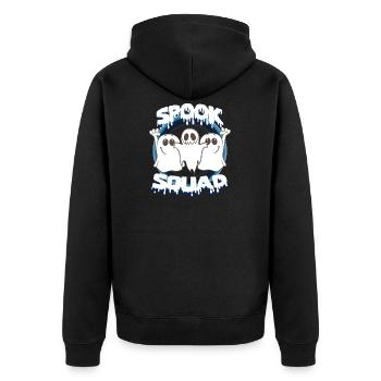 Spook Squad - Unisex Premium Bio Zip Hoodie - Schwarz - Hinten - Nico (187cm)