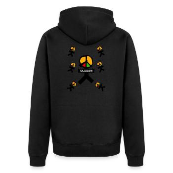 OLODUM Samba - Veste à capuche bio Premium Unisexe - noir - Dos - Nico (187cm)