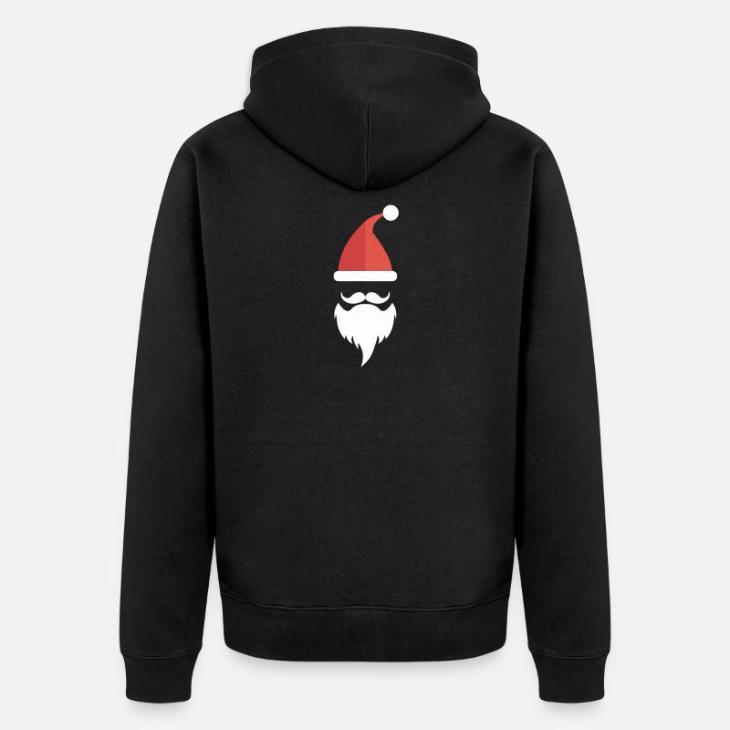 Weihnachten,Weihnachtsmann - Unisex Premium Bio Zip Hoodie - Schwarz