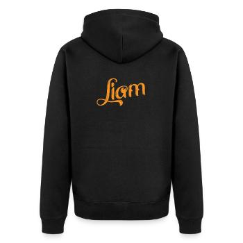 Liam is a great name. - Unisex Premium Organic Zip Hoodie - black - Back - Nico (187cm)
