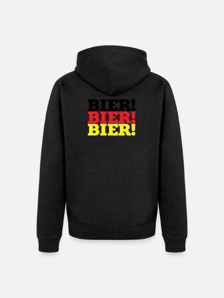 - beer! Beer! Beer! - Unisex Premium Organic Zip Hoodie - black