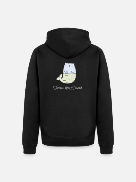 Mermaid cat - Unisex Premium Organic Zip Hoodie - black