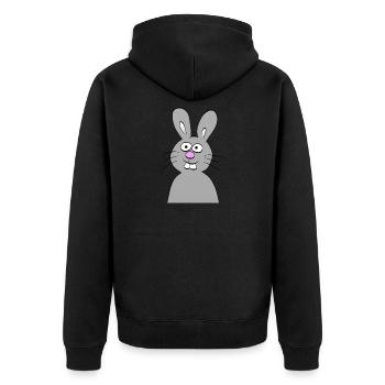 Drôle de lapin - Veste à capuche bio Premium Unisexe - noir - Dos - Nico (187cm)