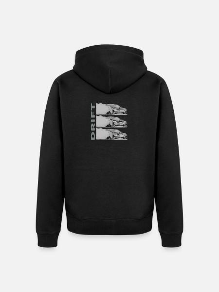 DRIFT dark - Unisex Premium Organic Zip Hoodie - black