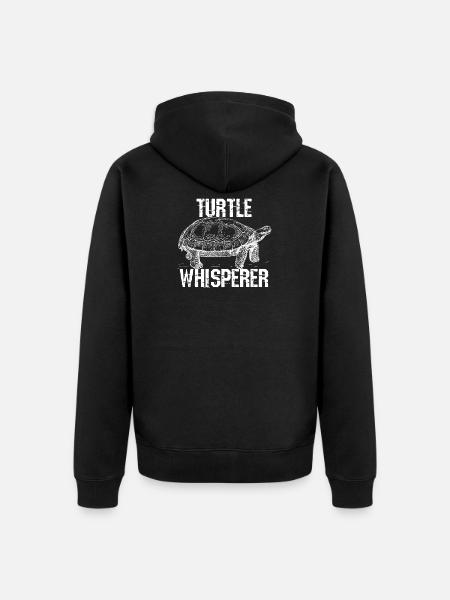 turtle - Unisex Premium Organic Zip Hoodie - black