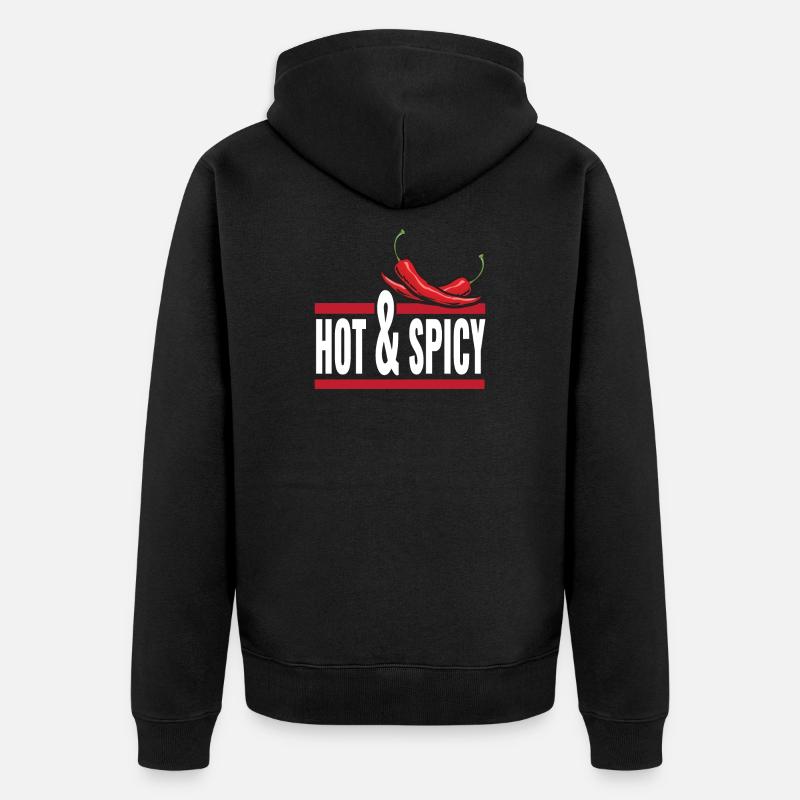 T-shirt chaud et chaud - Veste à capuche bio Premium Unisexe - noir
