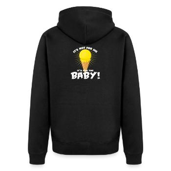 Baby - Unisex Premium Bio Zip Hoodie - Schwarz - Hinten - Nico (187cm)