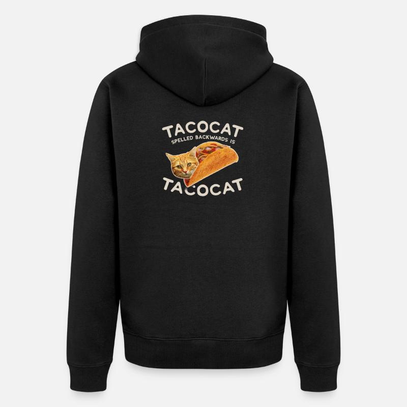 Taco Cat Spelled Back Tacocat - Veste à capuche bio Premium Unisexe - noir