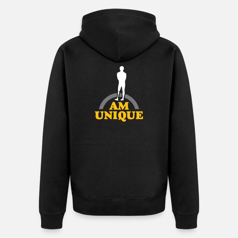 Bras d'invalidité prothétique perdu - Veste à capuche bio Premium Unisexe - noir