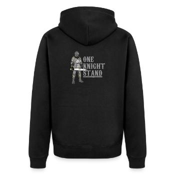 middle Ages - Unisex Premium Organic Zip Hoodie - black - Back - Nico (187cm)