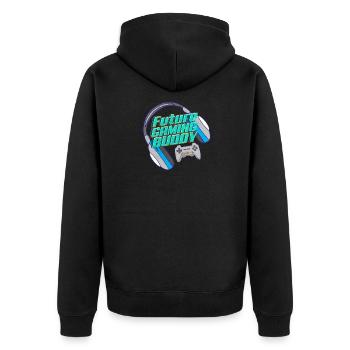 Zukünftiger Spielkamerad Säugling Gamer Baby - Unisex Premium Bio Zip Hoodie - Schwarz - Hinten - Nico (187cm)