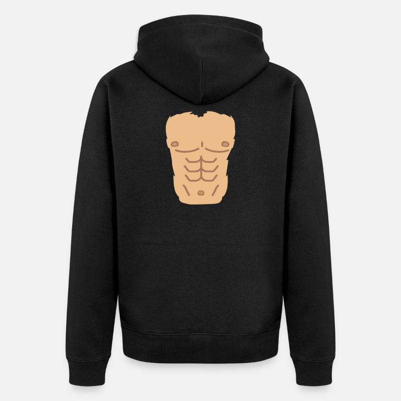 Six-pack - Veste à capuche bio Premium Unisexe - noir