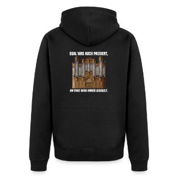 No matter what happens - organ organist music - Unisex Premium Organic Zip Hoodie - black - Back - Nico (187cm)