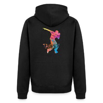 Hors de la piste, je dois danser les danseurs - Veste à capuche bio Premium Unisexe - noir - Dos - Nico (187cm)