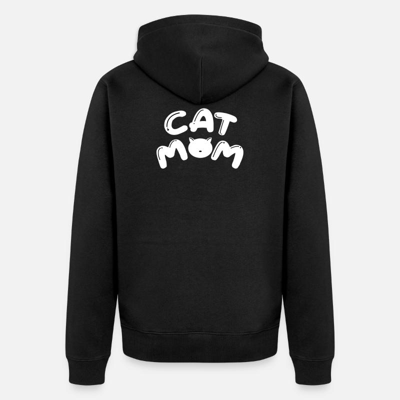 Chats Mère Cat Maman - Veste à capuche bio Premium Unisexe - noir
