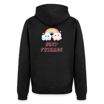 Meilleurs amis Meilleurs amis Meilleurs amis Cloud - Veste à capuche bio Premium Unisexe - noir - Dos - Nico (187cm)