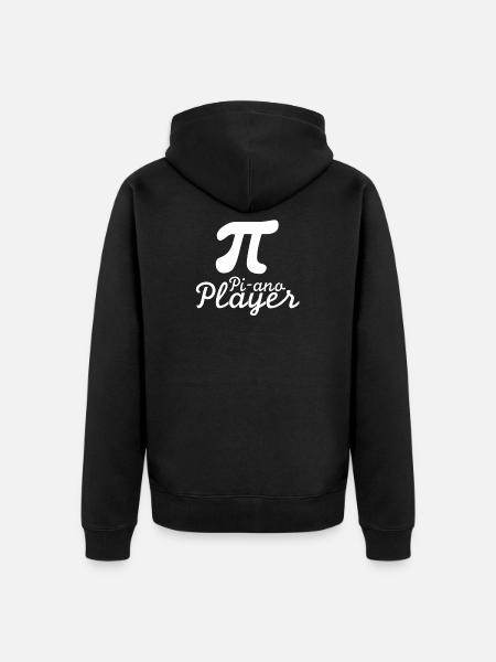 Pi Pi-ano player - Unisex Premium Organic Zip Hoodie - black