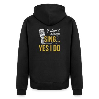 Je ne chante pas toujours Oh attends Oui je chante de la musique - Veste à capuche bio Premium Unisexe - noir - Dos - Nico (187cm)