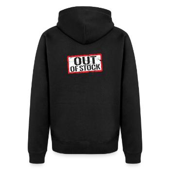 En rupture de stock En rupture de stock Logo Vintage Style - Veste à capuche bio Premium Unisexe - noir - Dos - Nico (187cm)