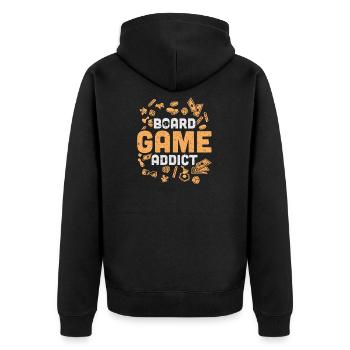 Board Game Addict Tabletop Gaming Geeky Nerd Gift - Unisex Premium Bio Zip Hoodie - Schwarz - Hinten - Nico (187cm)