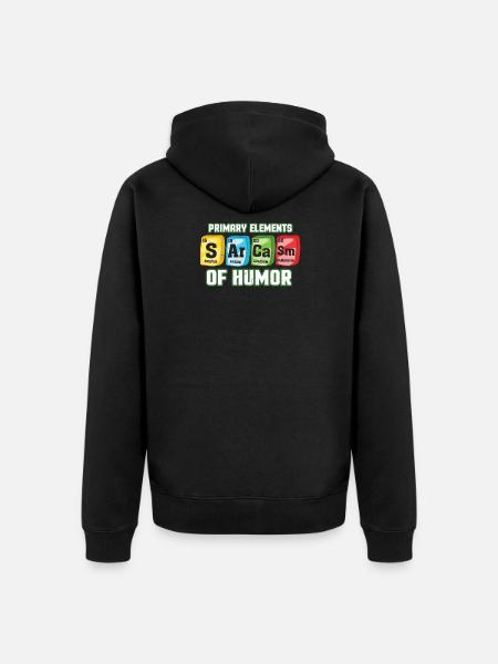 Sarcasm Periodic Table - Unisex Premium Organic Zip Hoodie - black