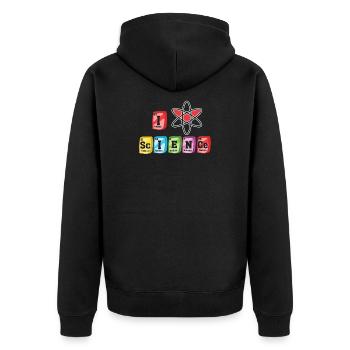 Amour de la science - Veste à capuche bio Premium Unisexe - noir - Dos - Nico (187cm)