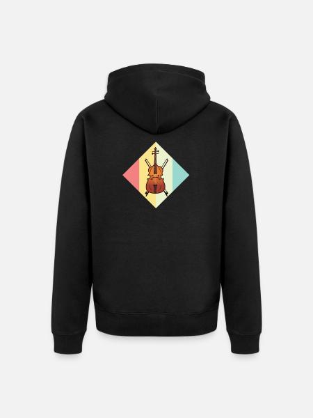 double bass - Unisex Premium Organic Zip Hoodie - black