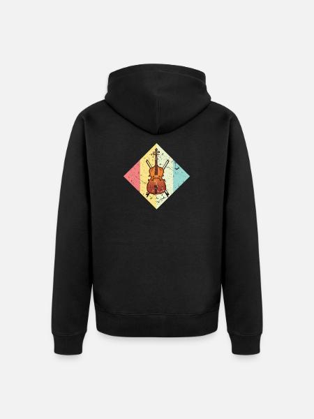 double bass - Unisex Premium Organic Zip Hoodie - black