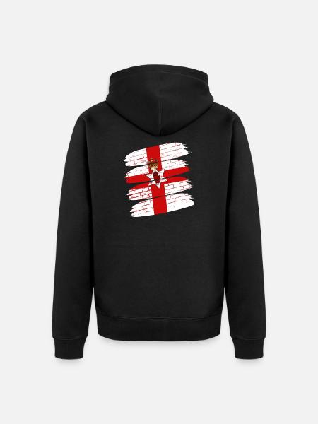 Northern Ireland flag kust country gift - Unisex Premium Organic Zip Hoodie - black