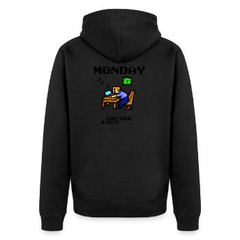 Lundi humour lundi bureau travail d’humour travail - Veste à capuche bio Premium Unisexe - noir - Dos - Nico (187cm)