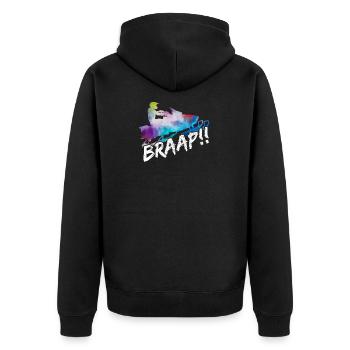 Braap! Cadeau de motoneige - Veste à capuche bio Premium Unisexe - noir - Dos - Nico (187cm)