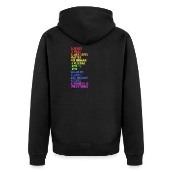 LA SCIENCE EST REELLE Les vies noires - Veste à capuche bio Premium Unisexe - noir - Dos - Nico (187cm)