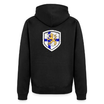 Cadeau des pays du drapeau de la Finlande - Veste à capuche bio Premium Unisexe - noir - Dos - Nico (187cm)
