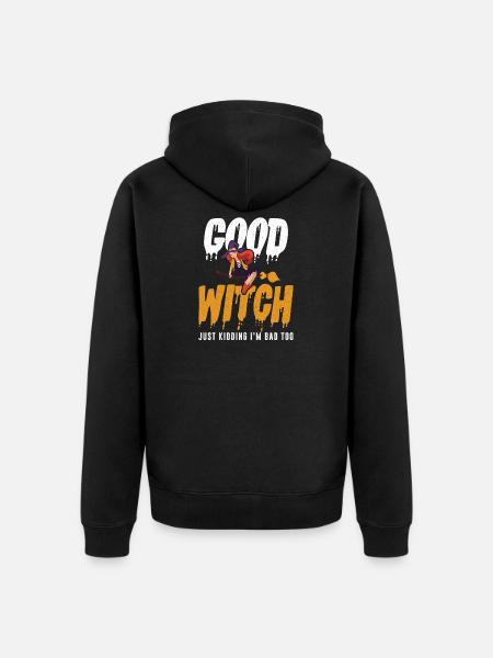 Good Witch - Unisex Premium Organic Zip Hoodie - black