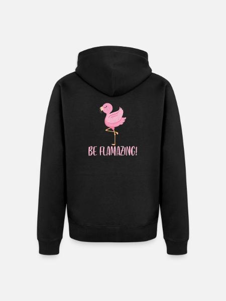 Flaming BeFlamazing - Premium økologisk unisex-hættejakke - sort