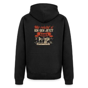 Je vais vous le donner, je vais coudre maintenant - Veste à capuche bio Premium Unisexe - noir - Dos - Nico (187cm)