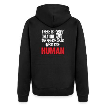 Pit Bull - Juste une race dangereuse - humain - Veste à capuche bio Premium Unisexe - noir - Dos - Nico (187cm)