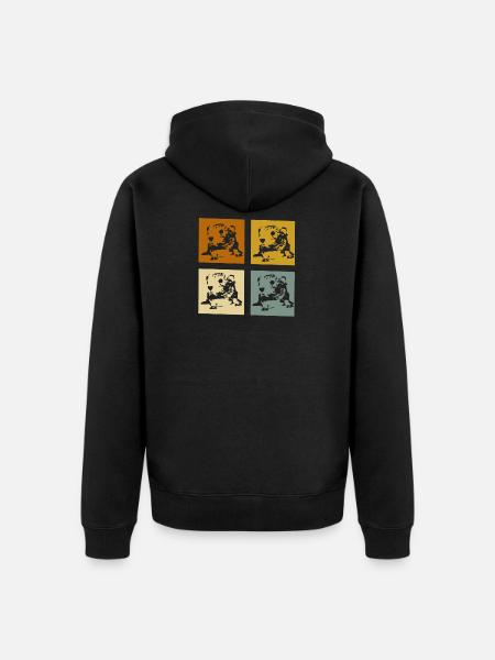 Meerschweinchen - Unisex Premium Bio Zip Hoodie - Schwarz