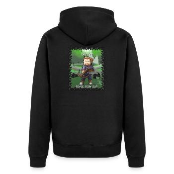 Witch Hunt Day Hexen Jagd Halloween gruselig Fun - Unisex Premium Bio Zip Hoodie - Schwarz - Hinten - Nico (187cm)