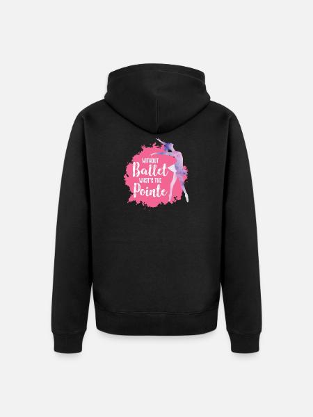 Dancing Ballet - Unisex Premium Organic Zip Hoodie - black