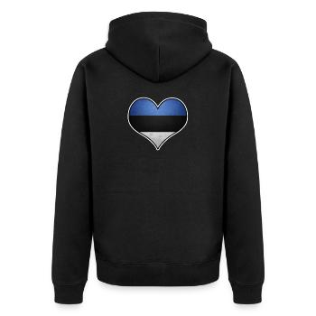 Drapeau national Estonie - Veste à capuche bio Premium Unisexe - noir - Dos - Nico (187cm)