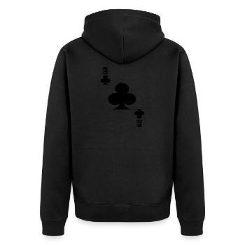 Cross Ace Poker Card Costume d'Halloween Drôle - Veste à capuche bio Premium Unisexe - noir - Dos - Nico (187cm)