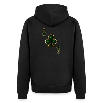 Cross Ace Poker Card Costume d'Halloween Drôle - Veste à capuche bio Premium Unisexe - noir - Dos - Nico (187cm)
