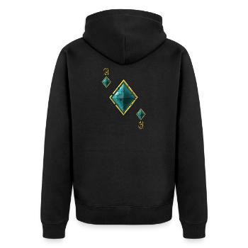Check Ace Poker Card Halloween Costume Funny - Unisex Premium Organic Zip Hoodie - black - Back - Nico (187cm)